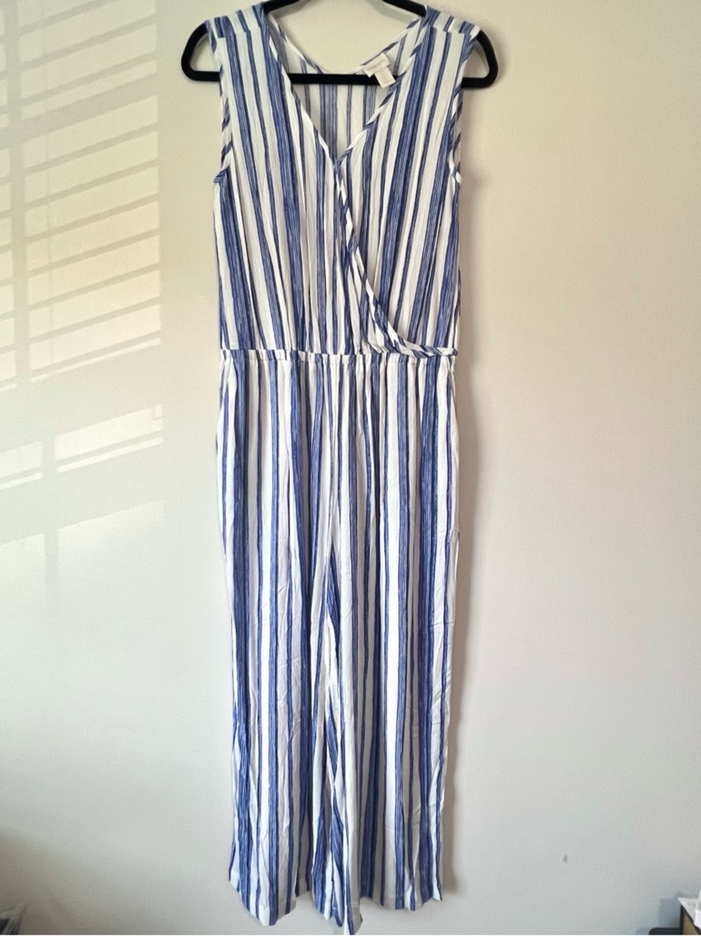 Chico's Guacho Blue and White Striped 2 Piece Jumpsuit - Picture 6 of 16